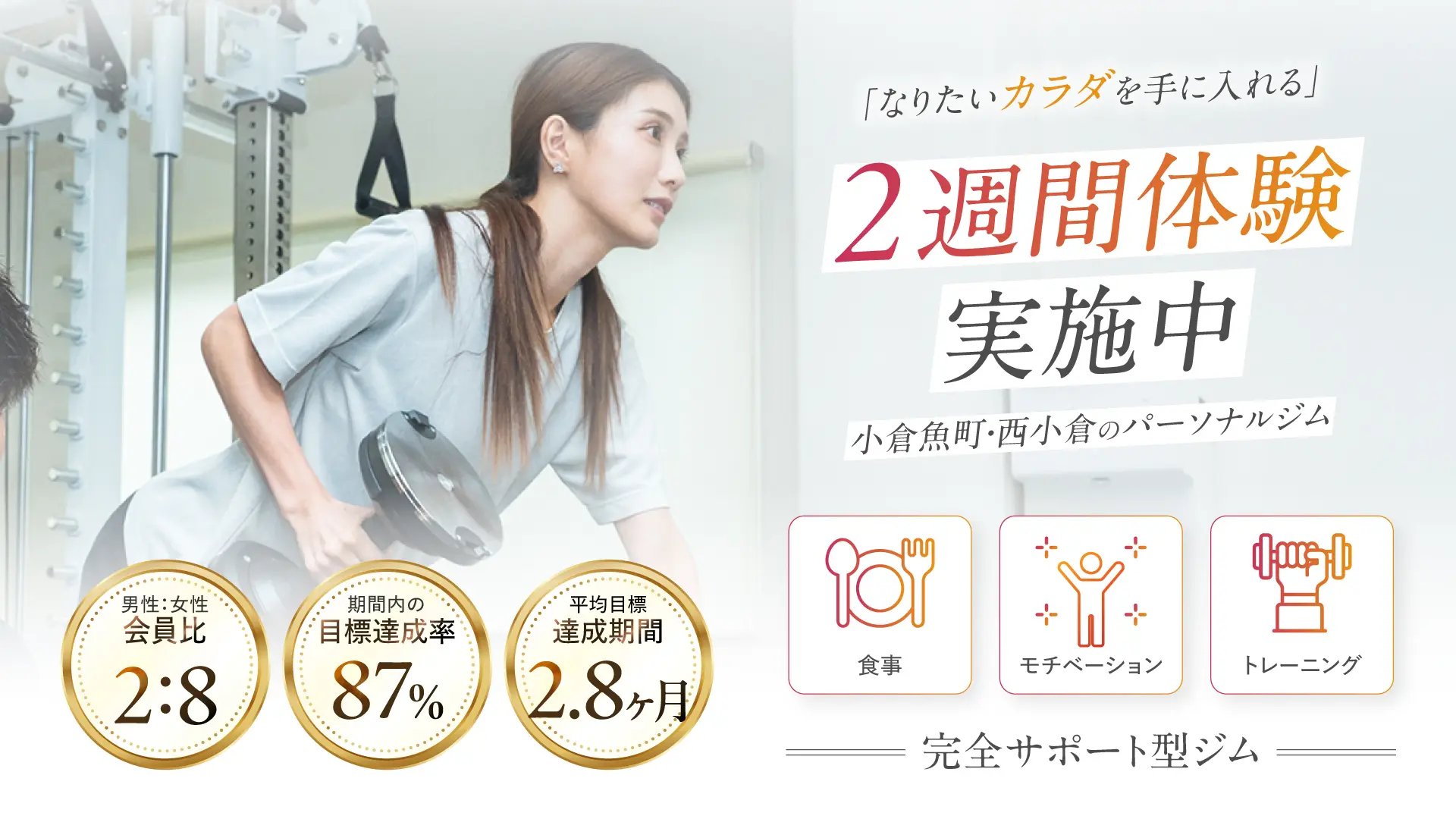 小倉パーソナルジムYOUTH トレーニング風景