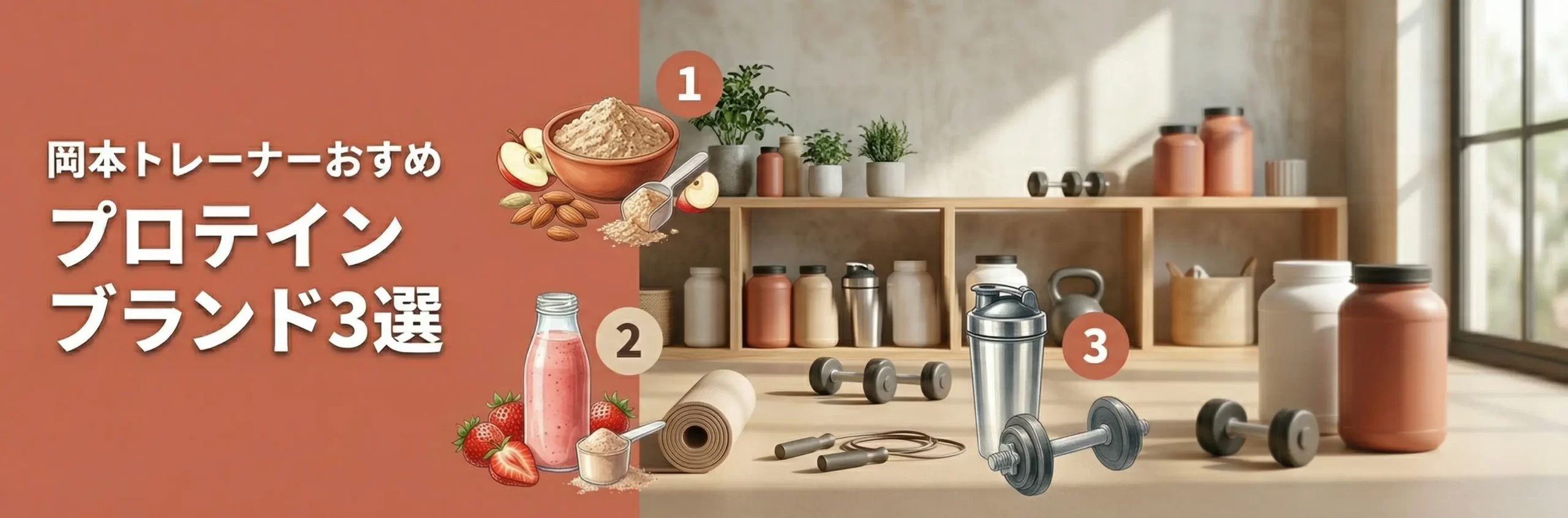 TR岡本おすすめ プロテインブランド3選